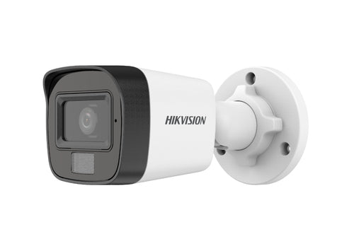 CAMARA TURBOHD 2 MEGAPIXELES HIKVISION DS-2CE16D0T-LFS LUZ DUAL (IR + LUZ BLANCA)GRAN ANGULAR 101° / LENTE 2.8 MM / 30 MTS IR EXIR / 20 MTS LUZ BLANCA / EXTERIOR IP67 / 4 TECNOLOGíAS / MICRóFONO INTE
