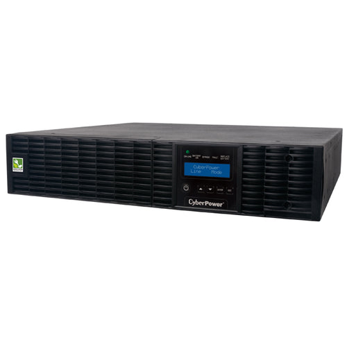 NO BREAK CYBERPOWER (OL2200RTXL2U) 2000VA / 1800W, ONLINE, LCD, CONVERTIBLE TORRE/RACK (2U), 6 × NEMA 5-20R, 1 L5-20R, USB/SERIAL GARANTÍA 3 AÑOS INCLUYE BATERÍA.