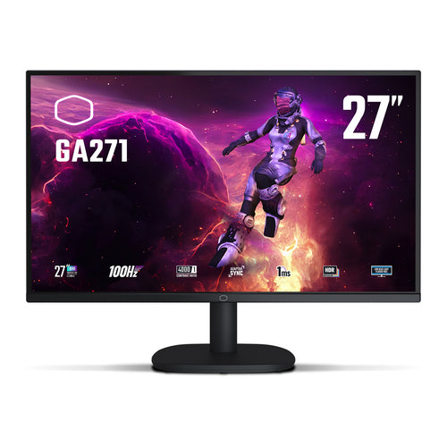 Monitor Gamer Cooler Master GA271, 27 Pulg, 2k Wide Quad HD 2560x1440, 100Hz, 1xDP, 2xHDMI
