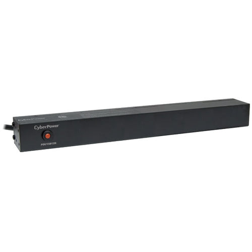 PDU CYBERPOWER (PDU15B12R) 12 SALIDAS NEMA 5-15R, MONTAJE 1U. SALIDA DE 100-125 V 15A.