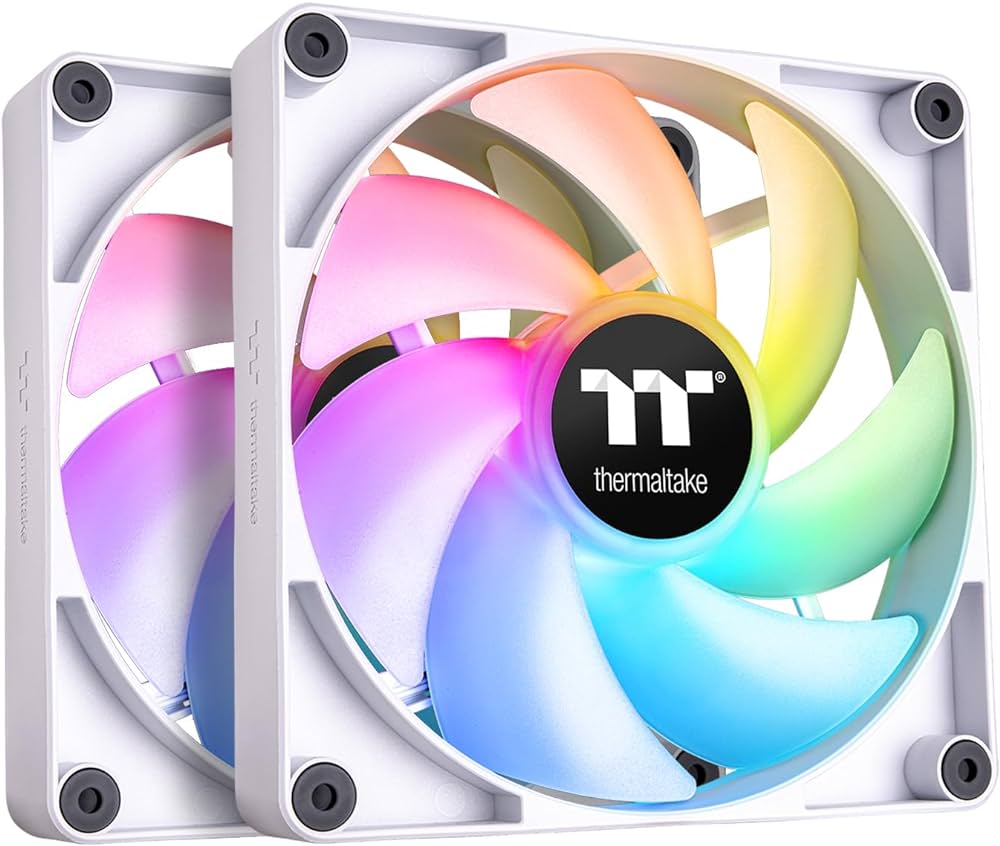Kit 2 Ventiladores Thermaltake CT120 ARGB Sync PC 2000 RPM, 120mm, Blanco