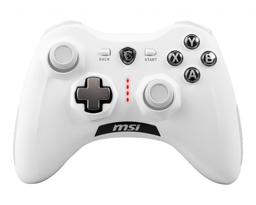 Control MSI FORCE GC30 V2 WHITE Interfaz USB 2.0, Conectividad Inalambrico y alambrico, Compatible con Windows 10/Android 4.1, Color Blanco