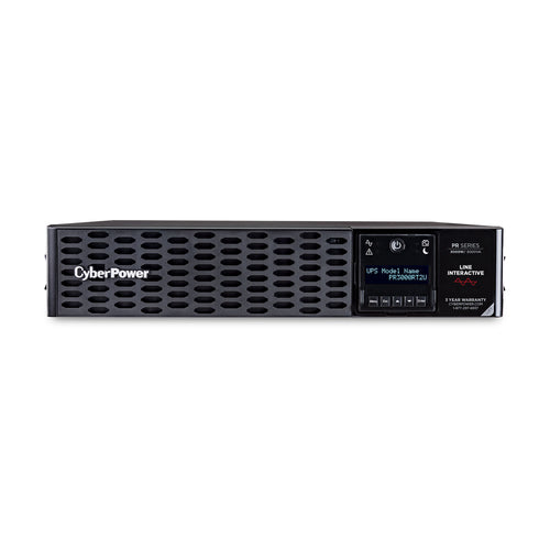 NO BREAK CYBERPOWER (PR3000RT2U) 3000VA / 3000W, RACK /TORRE, 2U, 8 NEMA 5-20R +1 NEMA L5-30R, SENOIDAL PURA, GARANTÍA 3 AÑOS, INCLUYE BATERÍA.