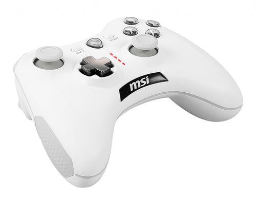 Control MSI FORCE GC30 V2 WHITE Interfaz USB 2.0, Conectividad Inalambrico y alambrico, Compatible con Windows 10/Android 4.1, Color Blanco