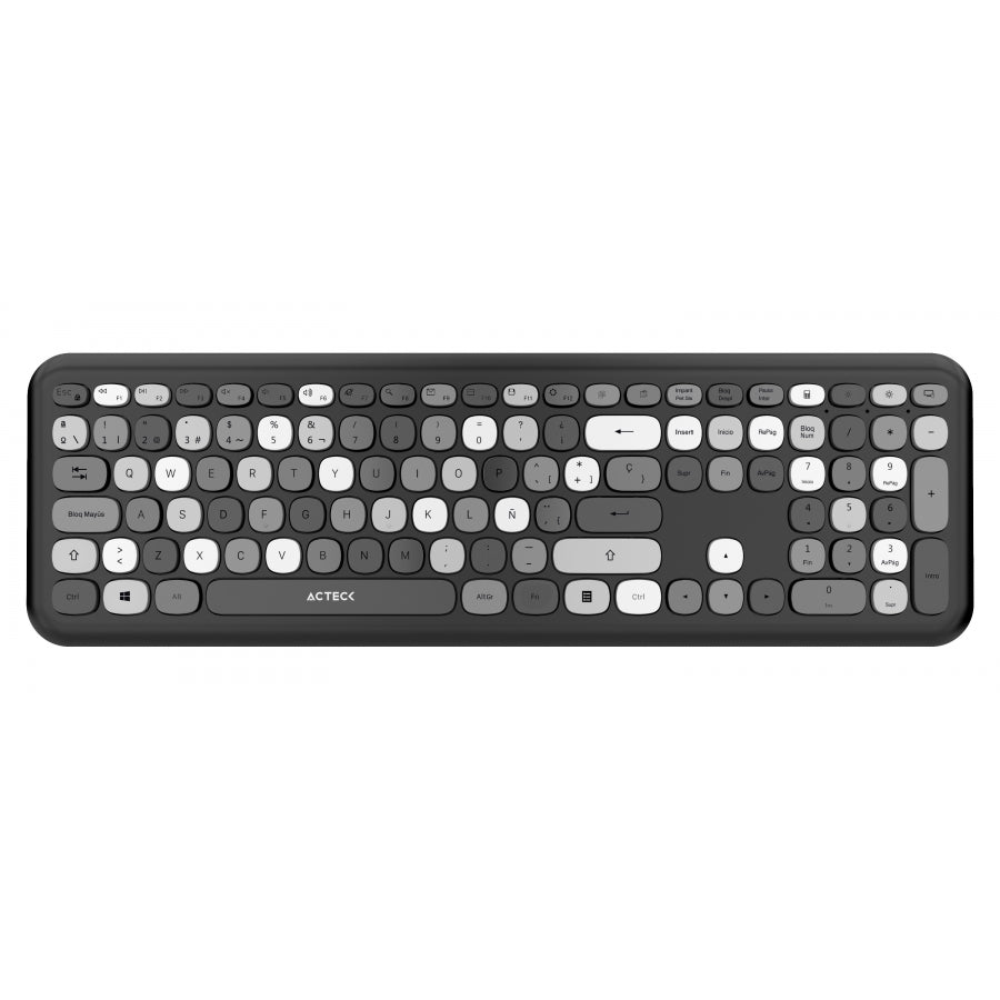 KIT 2 EN 1 TECLADO Y MOUSE INALAMBRICO CREATOR CHIC MK475 / 110 TECLAS / MEMBRANA / RATON OPTICO / USB 2.4 GHZ / 2 BOTONES SCROLL / NEGRO / AC-935166