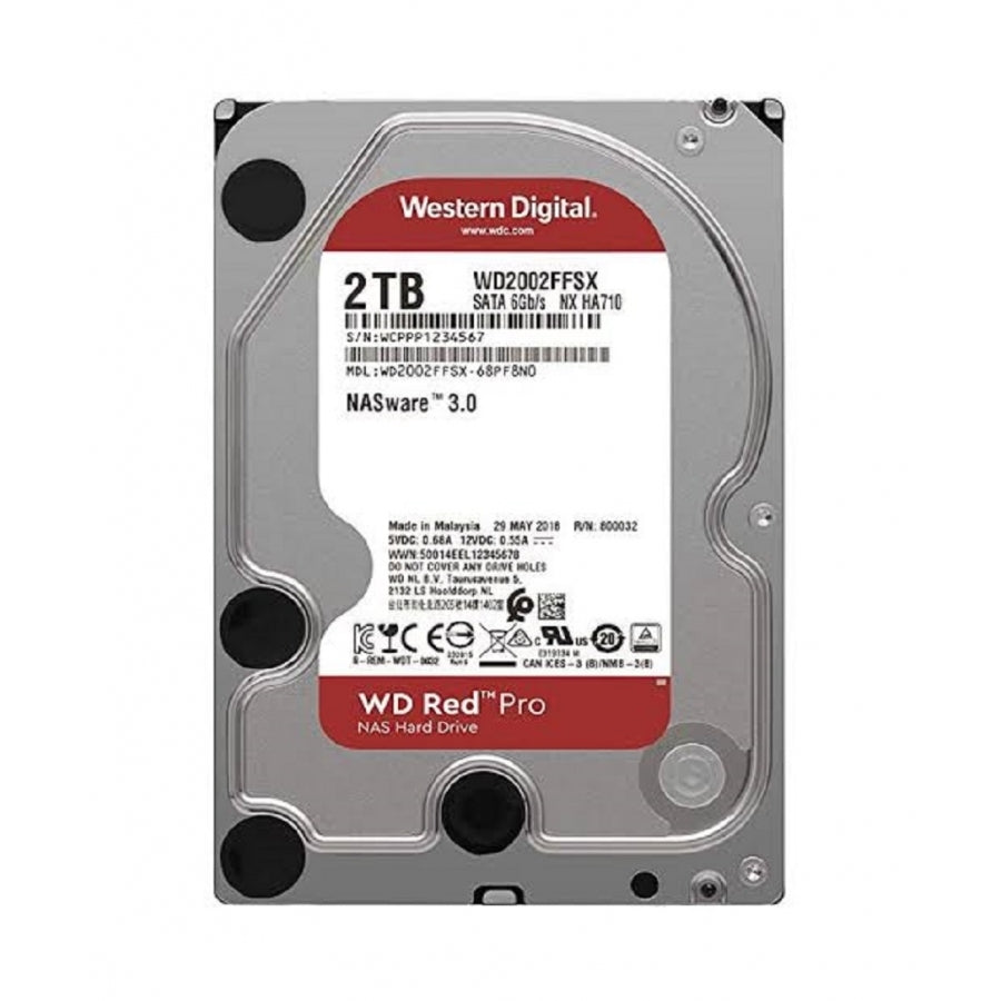 DISCO DURO INTERNO WD RED PRO 2TB 3.5 ESCRITORIO SATA3 6GB/S 64MB 7200RPM 24X7 HOTPLUG NAS 1-16 BAHIAS