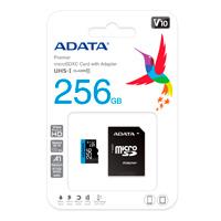 MEMORIA ADATA MICRO SDHC/SDXC UHS-I 256GB CLASE 10 A1 100MB/25MB SEG V10 C/ADAPTADOR