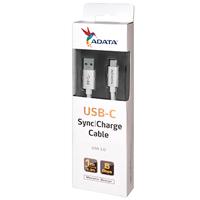 CABLE ADATA TIPO-C A USB 3.0 100CM 2.1A PLATEADO ANDROID/WINDOWS, PUERTO TIPO-C REVERSIBLE
