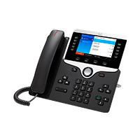 TELEFONO IP CISCO SERIE 8800 POE, PANTALLA  A COLOR DE 5 PULGADAS ALTA RESOLUCION  (800 X 480), 2 PUERTOS RJ45, PUERTO RJ9 PARA AURICULARES ANALOGICOS, 5 TECLAS DE LINEAS PROGRAMABLES.