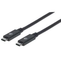 CABLE USB,MANHATTAN,355230,-C V3.1, EXT. 0.5M NEGRO 10GBPS 5A
