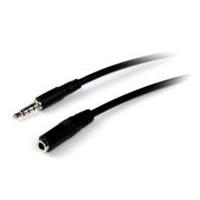 CABLE DE AUDIO DE 2M EXTENSOR DE AUDÍFONOS Y DIADEMA HEADSET MINI-JACK CON PLUG DE 3.5MM Y 4 PINES MACHO A HEMBRA - STARTECH.COM MOD. MUHSMF2M