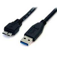 CABLE DE 50CM USB 3.0 SUPER SPEED SS MICRO USB B MACHO A USB A MACHO ADAPTADOR - NEGRO - STARTECH.COM MOD. USB3AUB50CMB