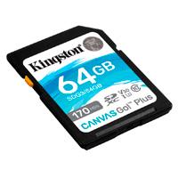MEMORIA KINGSTON SDXC CANVAS GO PLUS 64GB UHS-I U3 V30 CLASE 10