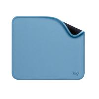 a close up of a blue piece of luggage 