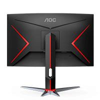 MONITOR AOC GAMER CURVO 24 / NEGRO - ROJO /  PANEL VA / HDMI VGA DISPLAYPORT / ASPECTO 16:9 / TR 1 MS / AMD FREE SYNC / 165 HZ / RESOLUCION 1920 X 1080 / 250 CD/M2 / 80 MILLONES A 1 / VESA 100X100