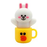 MEMORIA BROBOTIX USB V2.0 32GB, CONEJO EN TAZA