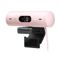 WEBCAM LOGITECH BRIO 500 ROSA FHD 1080 A 30 FPS AUTO ENFOQUE, MICRÓFONO IA USB-C WIN/MAC OS