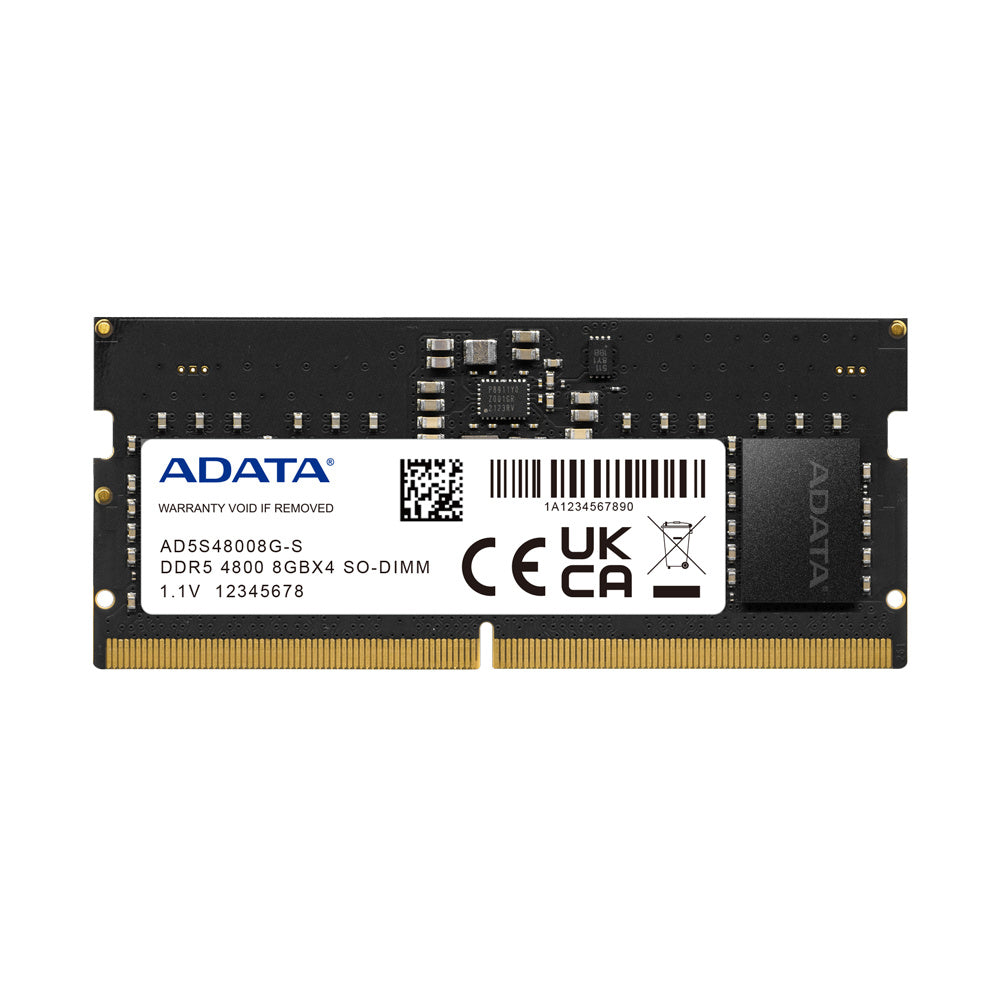 MEMORIA ADATA SODIMM DDR5 8GB PC5-38400 4800MHZ CL40 260PIN 1.1V LAPTOP/AIO/MINI PCS