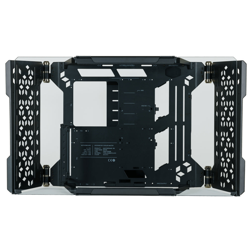 GABINETE COOLER MASTER MASTERFRAME 700 CON VENTANA, FULL TOWER, ATX/EATX/MICRO-ATX/MINI-ITX/SSI CEB/XL-ATX, USB 3.1/3.2, SIN FUENTE, SIN VENTILADORES INSTALADOS, NEGRO