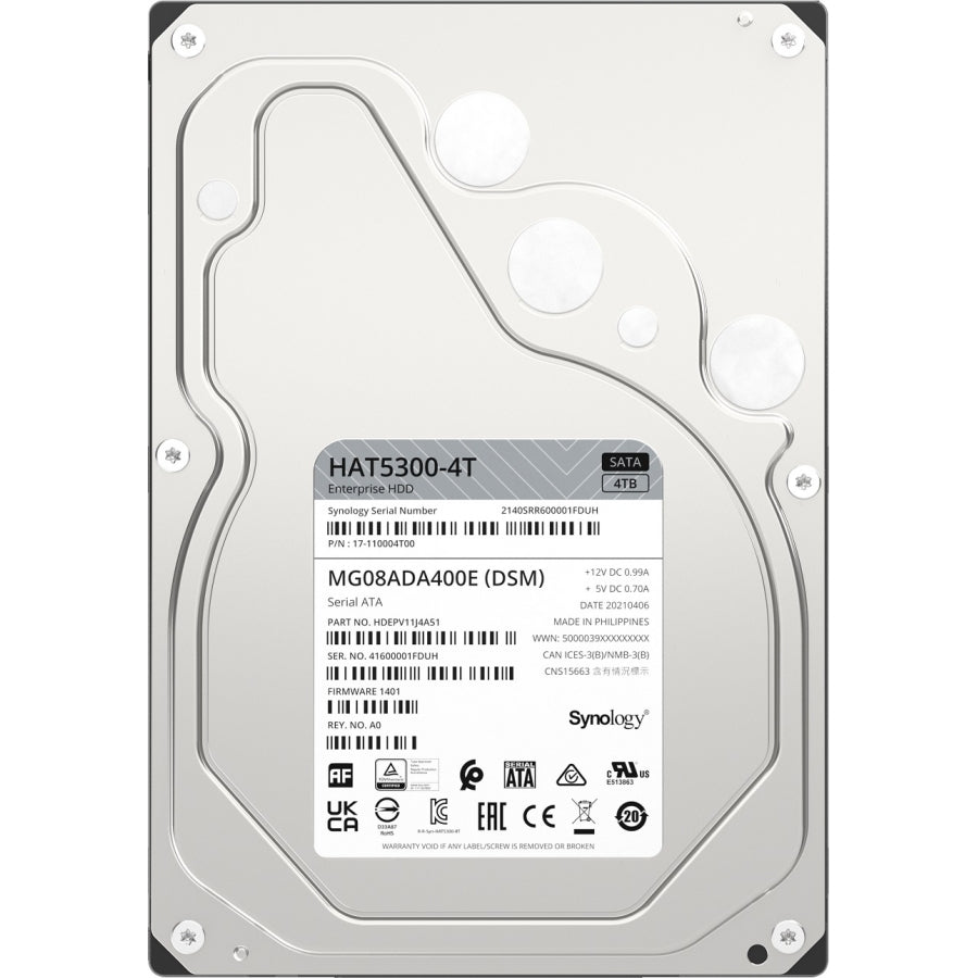 DISCO DURO INTERNO SYNOLOGY ENTERPRISE 3.5  4TB SATA3 6GB/S 7200RPM 256MB HOT-PLUG COMPATIBLE SOLO PARA EQUIPOS SYNOLOGY
